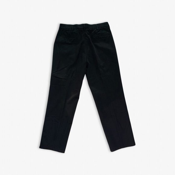 Haggar H26 Suit Pants Mens Flat Front Cotton Solid Black Size 36x32 - Picture 2 of 10